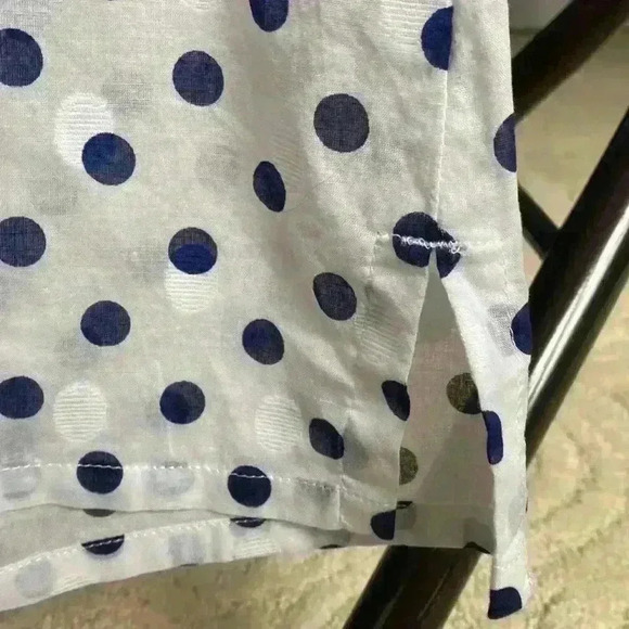 KAREN SCOTT petite POLKA DOT button down SHIRT TOP - Picture 9 of 9